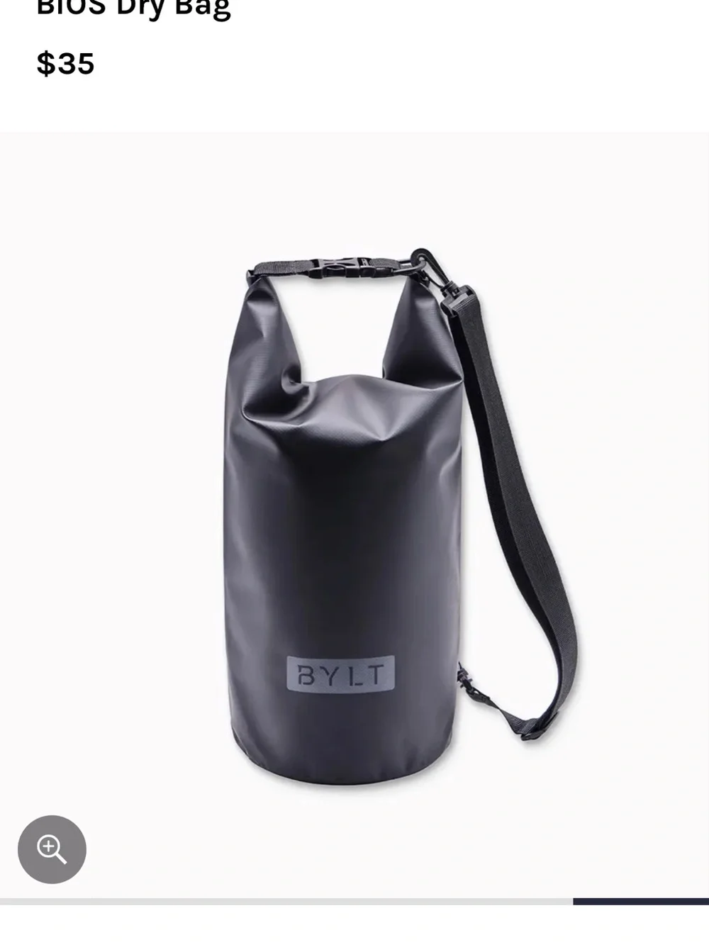 BYLT Basics Black Roll-Top Dry Duffel Bag